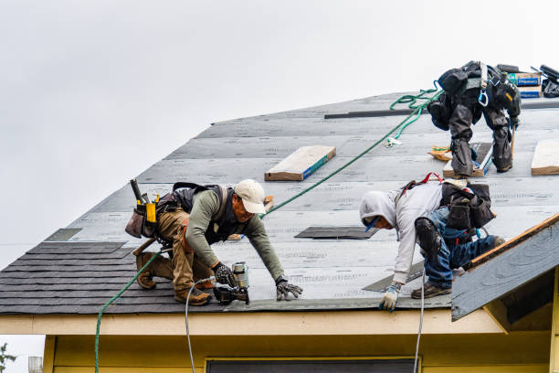 Professional Gutter Installation technician working in Browerville, MN